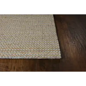 Photo of Grey Hand Woven Wool And Jute Indoor Area Rug