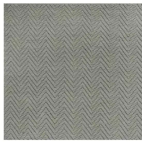 8' X 11' Grey Heather Hand Woven Herringbone Jute Indoor Area Rug Photo 5