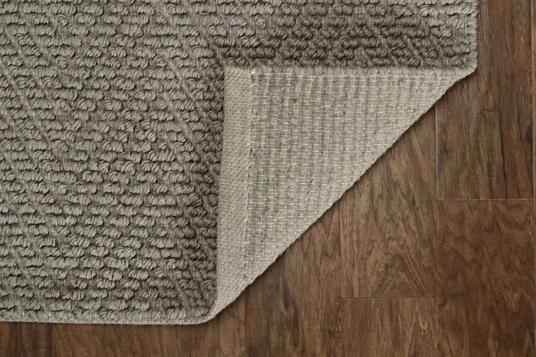 Grey Heather Hand Woven Herringbone Jute Indoor Area Rug Photo 3