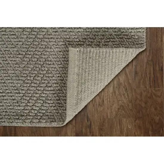 Grey Heather Hand Woven Herringbone Jute Indoor Area Rug Photo 3