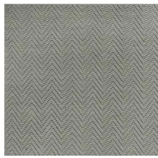 Gray Chevron Hand Woven Area Rug Photo 4