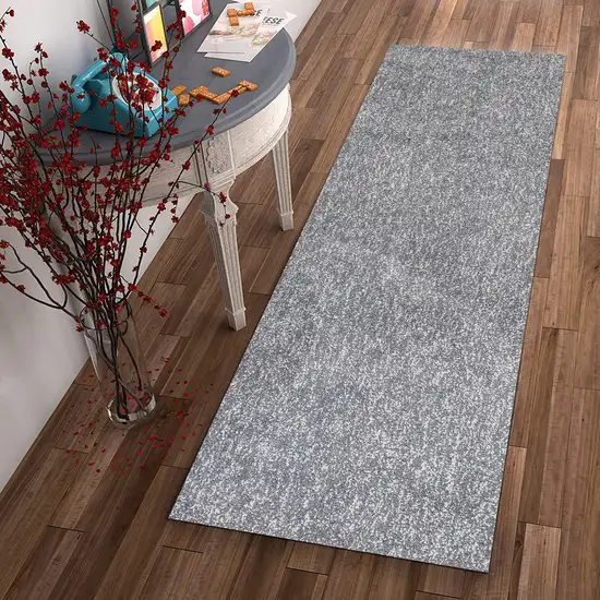 Grey Heather Plain Runner Rug Photo 5