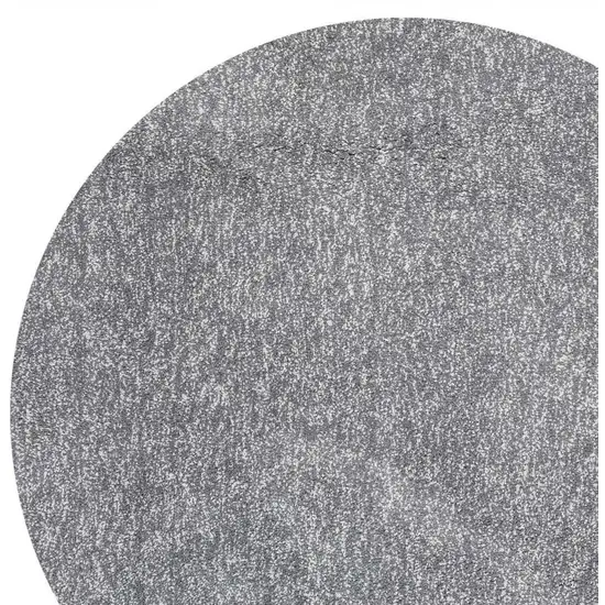 Grey Heather Round Indoor Shag Rug Photo 2