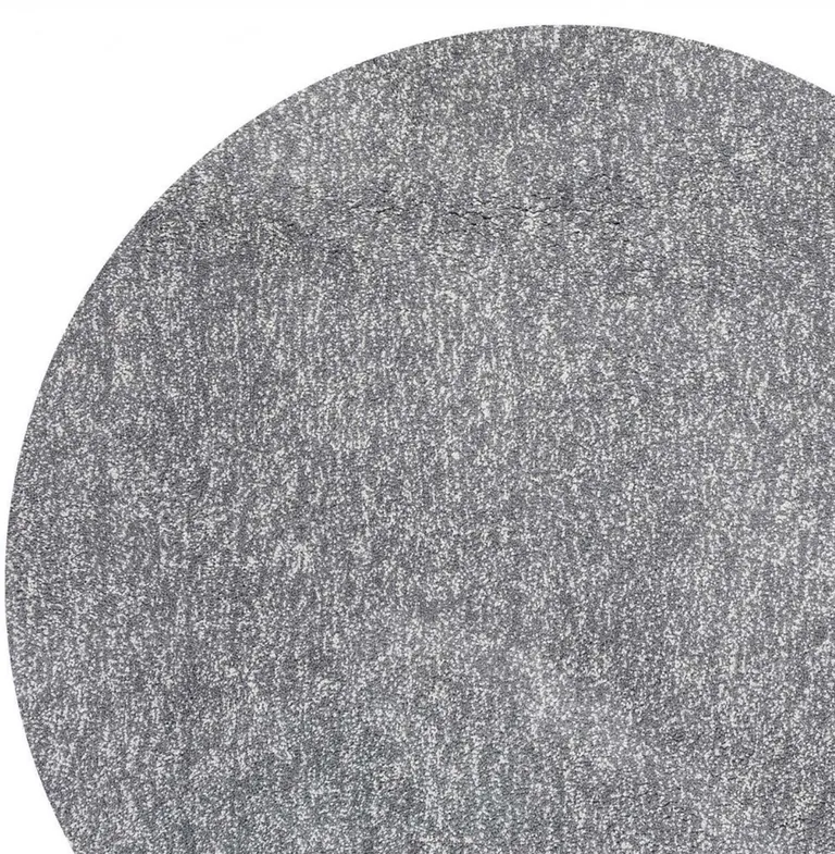 Grey Heather Round Indoor Shag Rug Photo 2