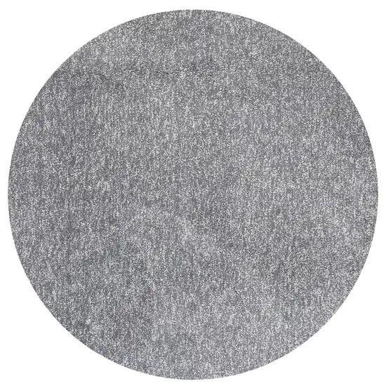 Grey Heather Round Indoor Shag Rug Photo 1