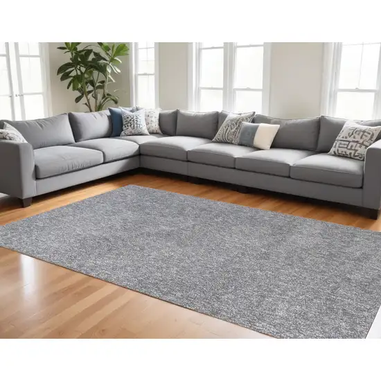 Grey Heather Shag Area Rug Photo 1