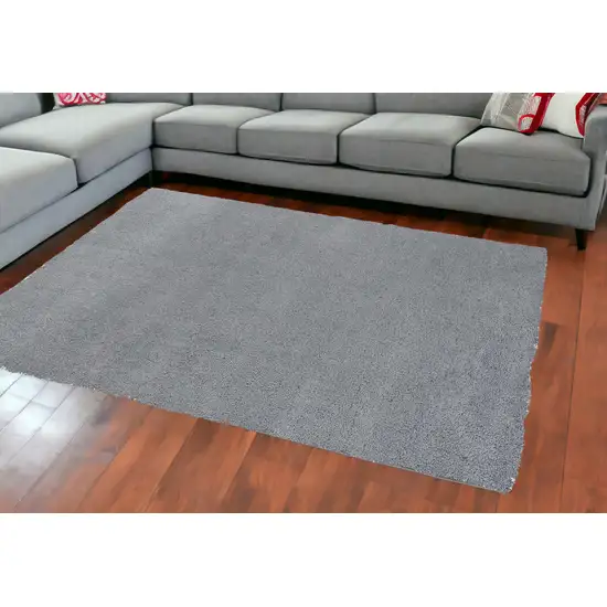 8'X10' Grey Indoor Shag Rug Photo 1