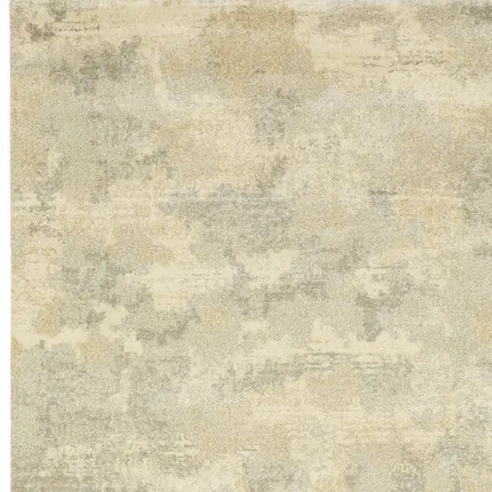 Grey Ivory Beige And Taupe Abstract Power Loom Stain Resistant Area Rug Photo 3