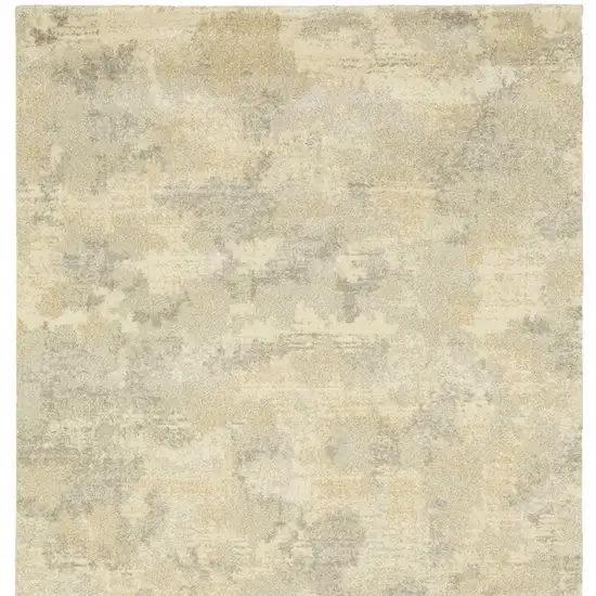 Grey Ivory Beige And Taupe Abstract Power Loom Stain Resistant Area Rug Photo 4