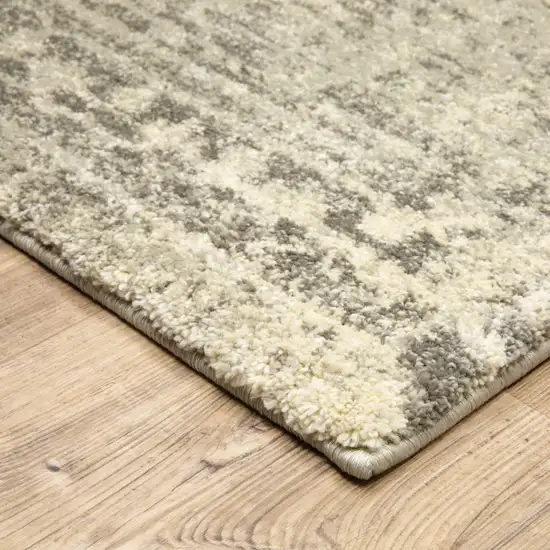 Grey Ivory Beige And Taupe Oriental Power Loom Stain Resistant Area Rug Photo 4