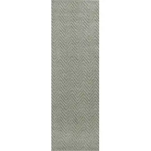 Photo of Grey Jute Runner Rug