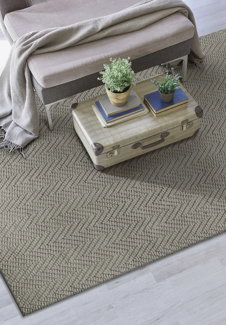 Grey Jute Runner Rug Photo 4