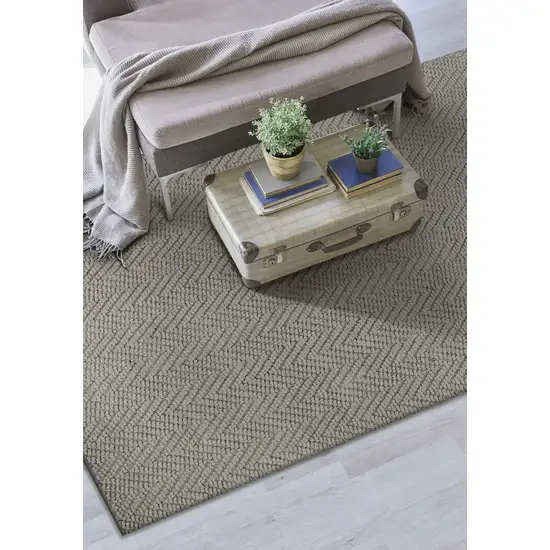 Grey Jute Runner Rug Photo 4