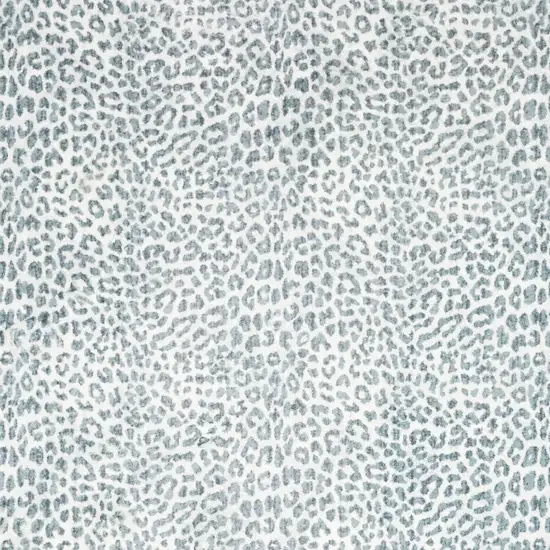 Grey Leopard Print Shag Handmade Non Skid Area Rug Photo 4