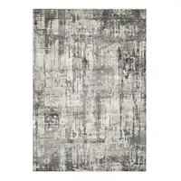 Photo of Grey Machine Woven Abstract Drip Indoor Area Rug