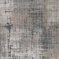 Photo of Grey Machine Woven Abstract Graduated Dots Indoor Area Rug