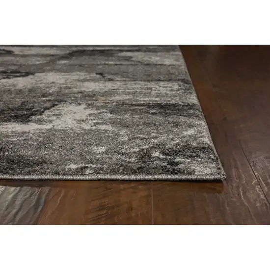 Grey Machine Woven Abstract Indoor Area Rug Photo 4