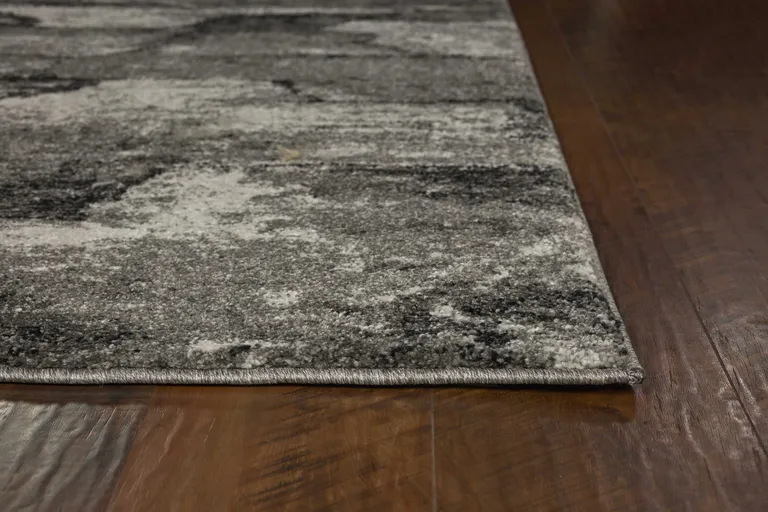 Grey Machine Woven Abstract Indoor Area Rug Photo 4