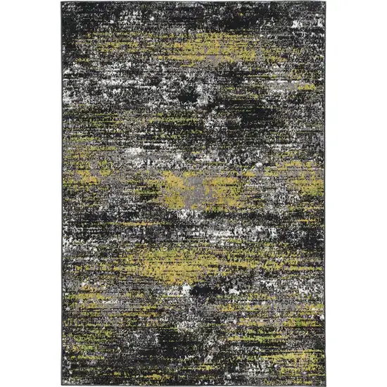 Grey Machine Woven Abstract Indoor Runner Rug Photo 1