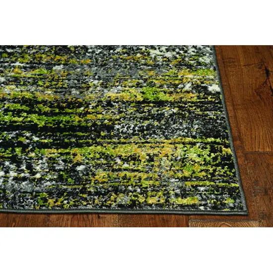 Grey Machine Woven Abstract Indoor Runner Rug Photo 2