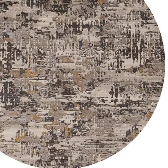 8' Gray Round Area Rug Photo 5