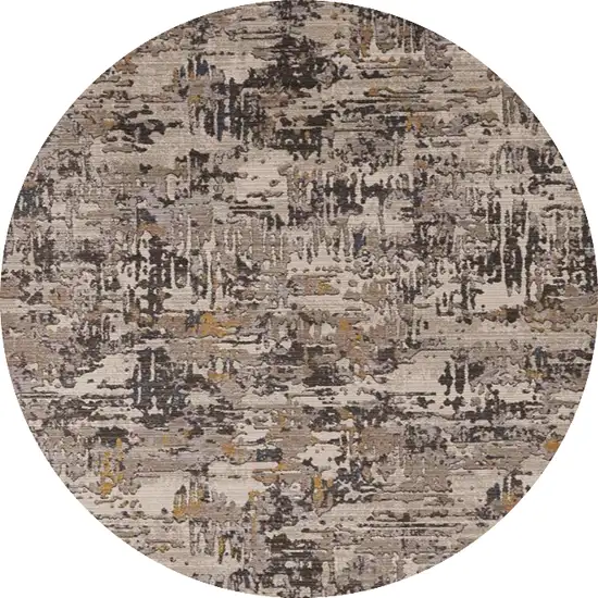 8' Gray Round Area Rug Photo 2