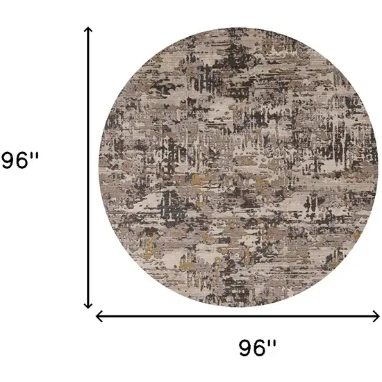 8' Gray Round Area Rug Photo 3