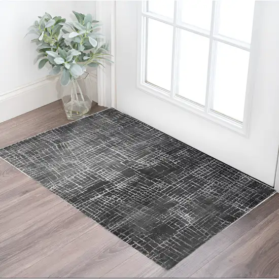 Gray Abstract Area Rug Photo 1