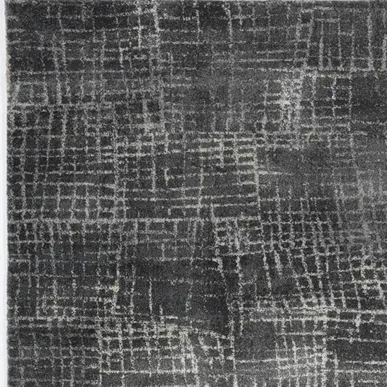 Grey Machine Woven Abstract Scratch Indoor Area Rug Photo 5