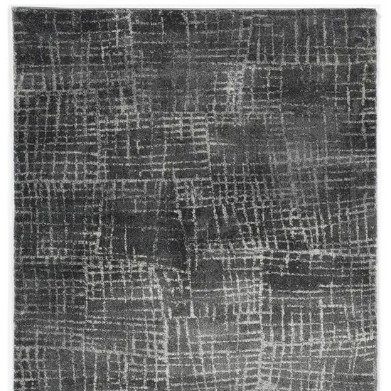 Grey Machine Woven Abstract Scratch Indoor Area Rug Photo 6