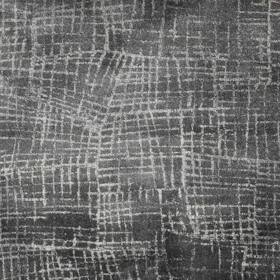 Grey Machine Woven Abstract Scratch Indoor Area Rug Photo 2