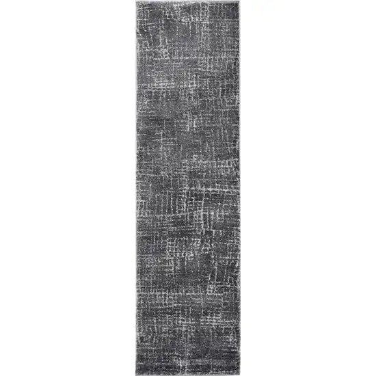 Grey Machine Woven Abstract Scratch Indoor Area Rug Photo 1