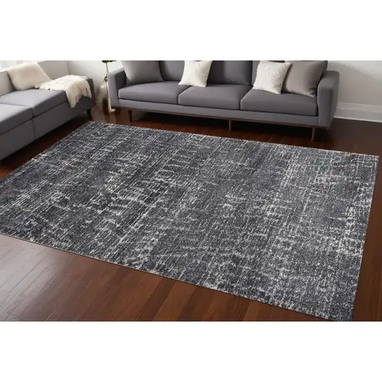 Grey Machine Woven Abstract Scratch Indoor Area Rug Photo 1