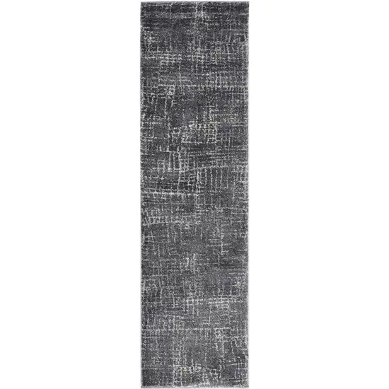 Grey Machine Woven Abstract Scratch Indoor Area Rug Photo 2