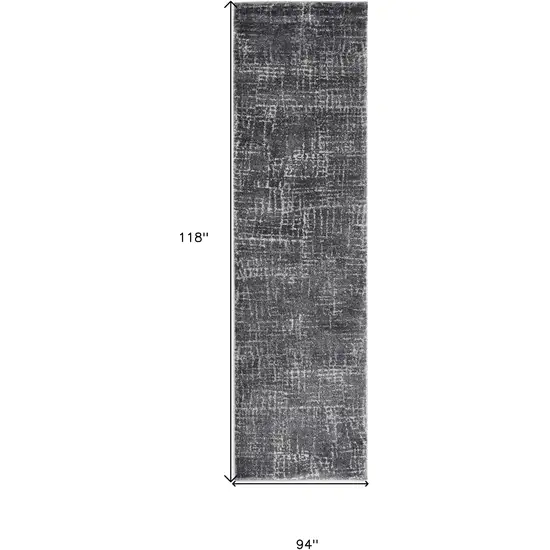 Grey Machine Woven Abstract Scratch Indoor Area Rug Photo 3