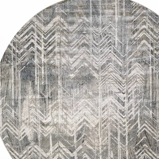 Gray Chevron Area Rug Photo 5