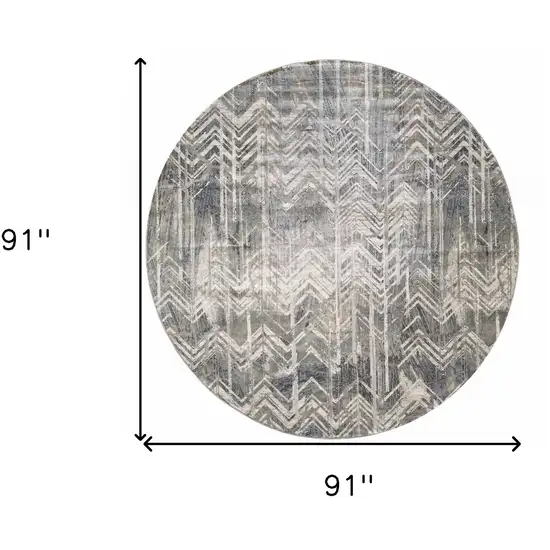 Gray Chevron Area Rug Photo 6