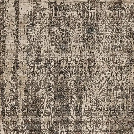 Grey Machine Woven Distressed Traditional Indoor Area Rug Photo 5