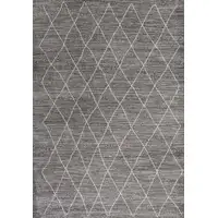 Photo of Grey Machine Woven Geometric Indoor Area Rug
