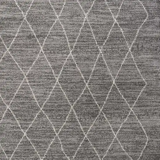 Grey Machine Woven Geometric Indoor Area Rug Photo 3