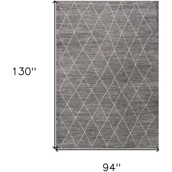 Grey Machine Woven Geometric Indoor Area Rug Photo 4