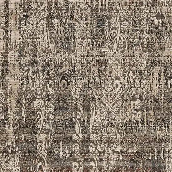 Grey Machine Woven Shrank Distressed Traditional Design Indoor Area Rug Photo 5