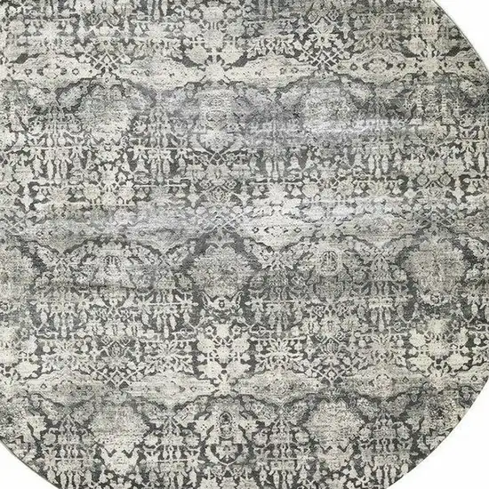 Gray Round Area Rug Photo 5