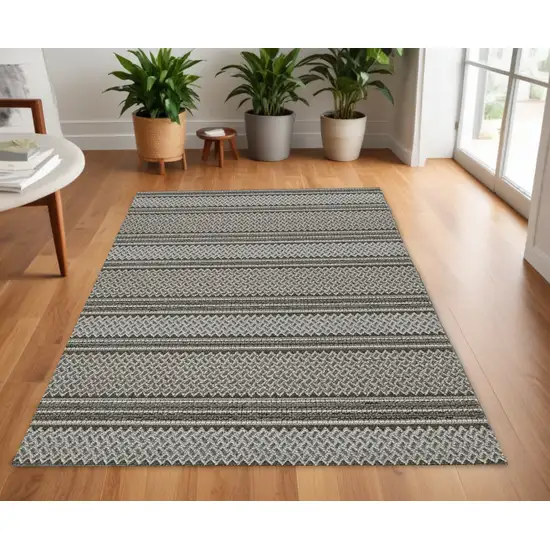 Gray Southwestern Indoor Outdoor Area Rug Photo 1