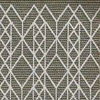 Photo of Grey Machine Woven UV Treated Geometric Indoor Outdoor Area Rug