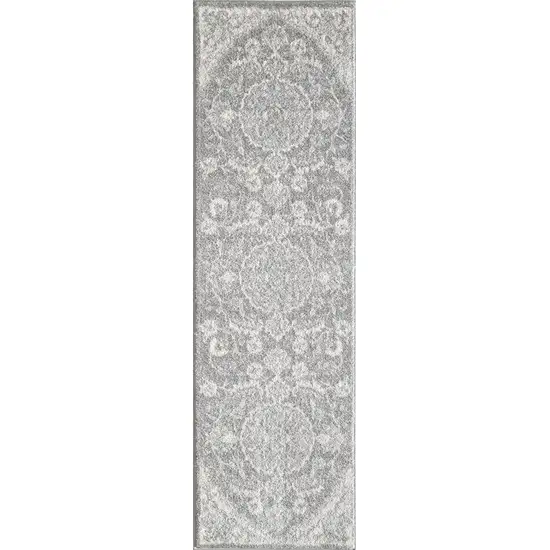 Grey Medallion Indoor Area Rug Photo 2