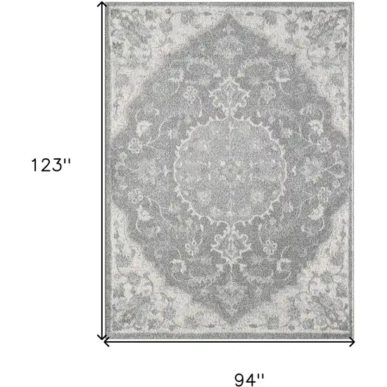 Gray Medallion Area Rug Photo 6