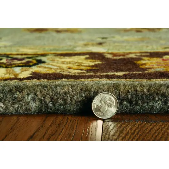 Grey Mocha Hand Tufted Traditional Floral Indoor Area Rug Photo 5