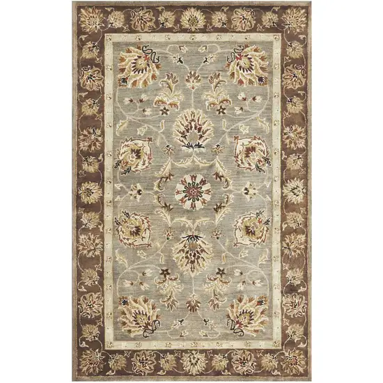 Gray Wool Hand Tufted Area Rug Photo 2