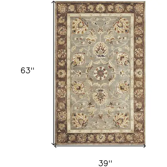 Gray Wool Hand Tufted Area Rug Photo 3